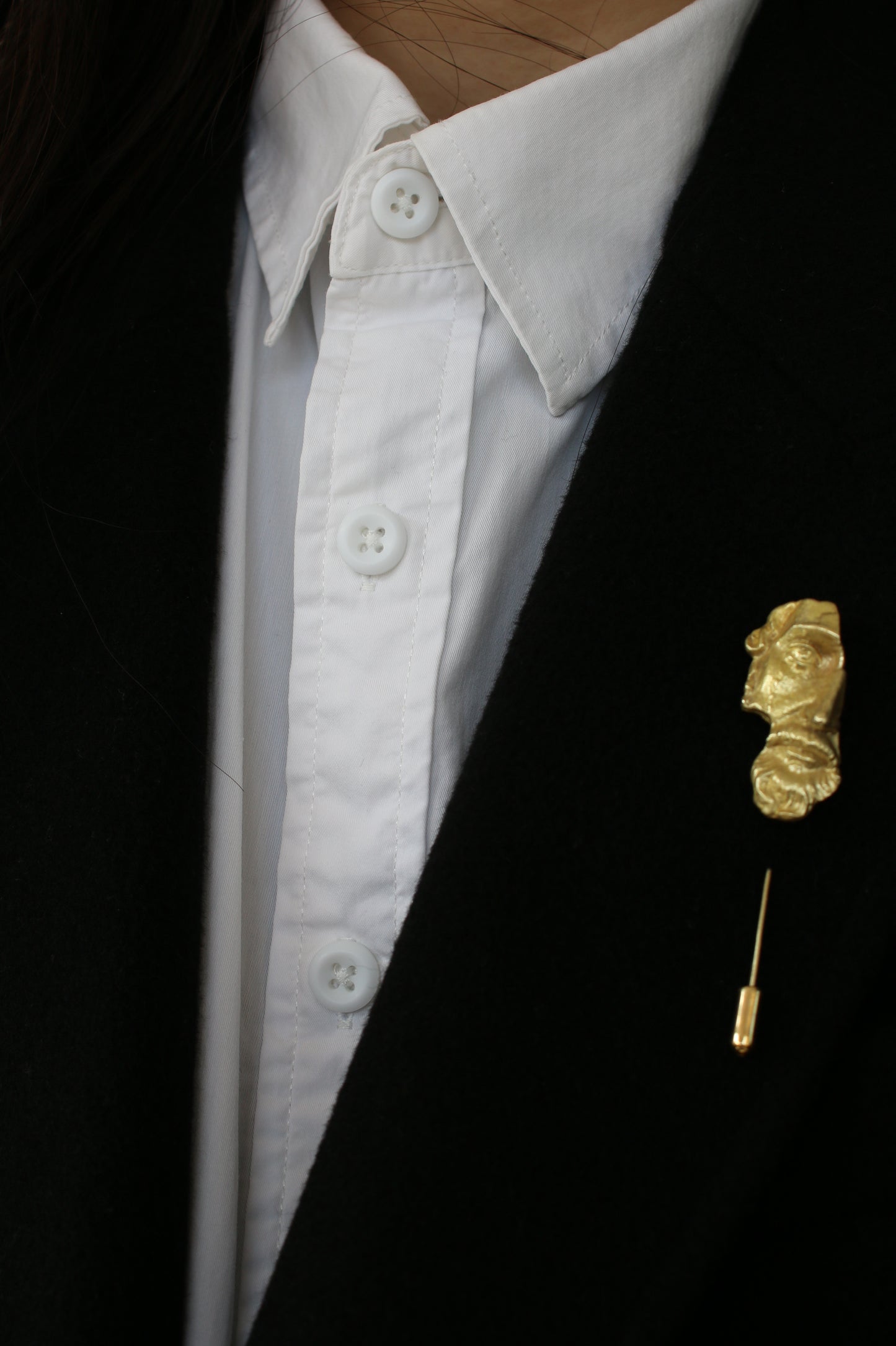 Mark Aurelius Brass Brooch