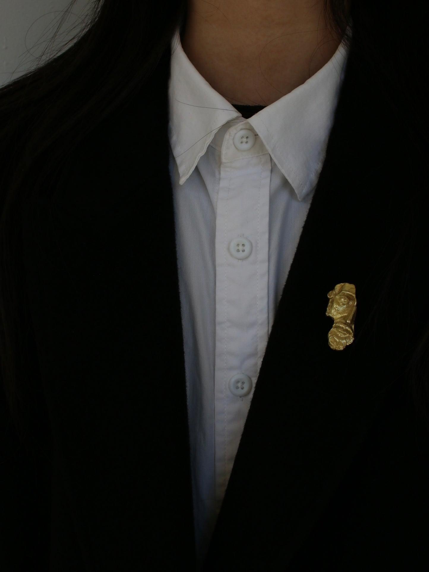 Mark Aurelius Brass Brooch