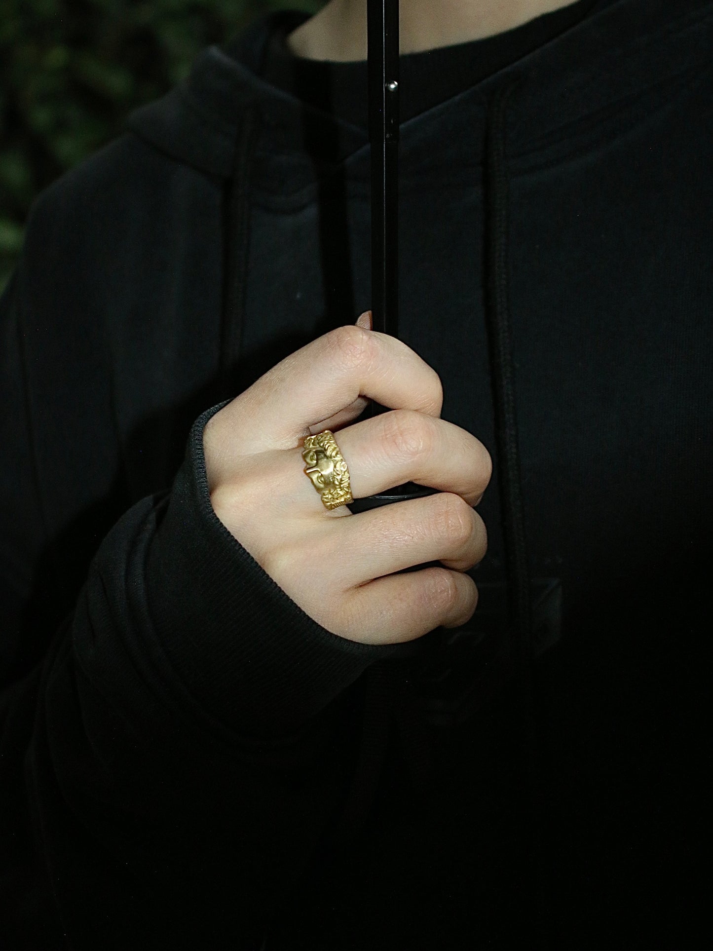 Apollo Brass Statue Ring