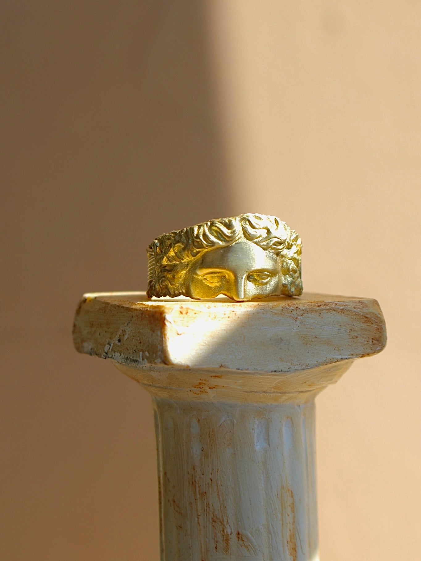 Apollo Brass Statue Ring